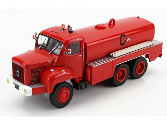BERLIET - GBC 34 TANKER TRUCK 1964 - FIRE ENGINE - VIGILI DEL FUOCO - FEUERWEHR - RED/EDICOLA 1/43ミニカー