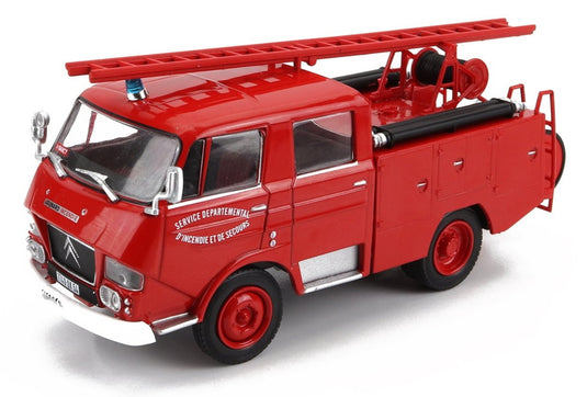 CITROENシトロエン Nシリーズ タンク車 1969 消防車 レッド HACHETTE-CAMIONS-&-VEHICULES-DE-SAPEURS-POMPIERS-COLLECTION / EDICOLA 1/43 ミニカー
