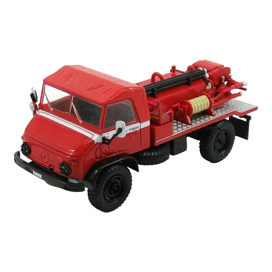 Mercedes Benzメルセデスベンツ Unimog 404 トラック VIGILI DEL FUOCO 消防車 1960 レッド 消防車コレクション / EDICOLA 1/43 ミニカー トラック模型