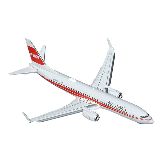 アメリカン航空 American Airlines ボーイング 737-800W TWAヘリテージ塗装 フラップダウン仕様 N915NN / GeminiJets 1/200 飛行機模型 旅客機