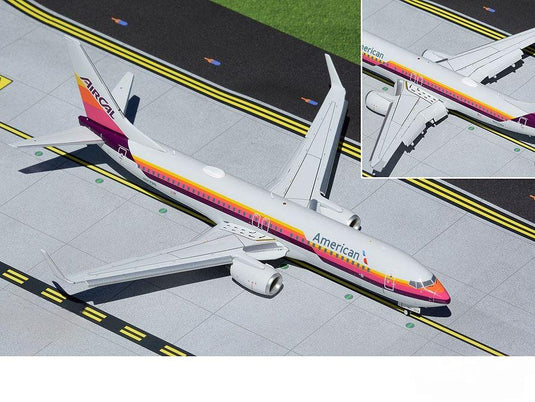アメリカン航空 American Airlines ボーイング 737-800 AirCal ヘリテージ塗装 フラップダウン仕様 N917NN / Gemini 1/200 飛行機模型 旅客機