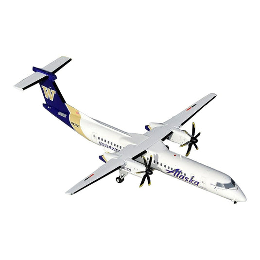アラスカ航空 ホライゾン・エア Alaska Airlines Horizon Air ボンバルディア Dash 8Q-400 ワシントン大学 ハスキーズ特別塗装 N435QX / GeminiJets 1/200 飛行機模型 旅客機