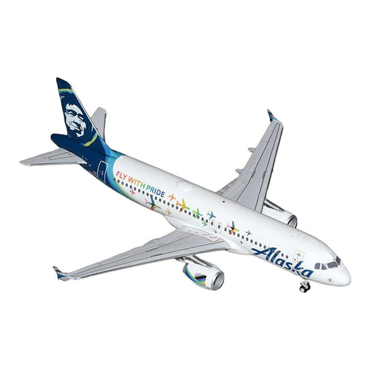 アラスカ航空 Alaska Airlines エアバス A320-200 「Fly With Pride」特別塗装 N854VA / GeminiJets 1/200 飛行機模型 旅客機