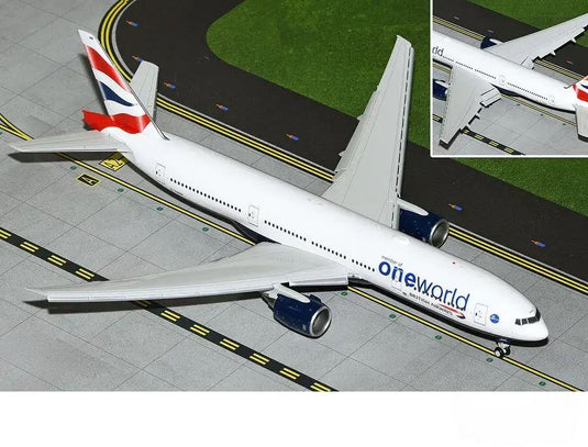 ブリティッシュ・エアウェイズ British Airways ボーイング 777-200ER G-YMMR ワンワールド特別塗装 フラップダウン仕様 / GeminiJets 1/200 飛行機模型 旅客機