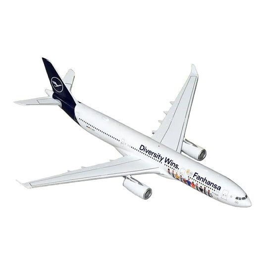 ルフトハンザ Lufthansa エアバス A330-300 D-AIKQ Fanhansa Diversity Wins 特別塗装 / Gemini 1/200 飛行機模型 旅客機