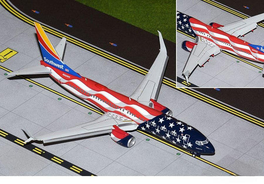 サウスウエスト航空 Southwest Airlines ボーイング 737-800 「フリーダム・ワン」特別塗装 フラップダウン仕様 N500WR / GeminiJets 1/200 飛行機模型 旅客機