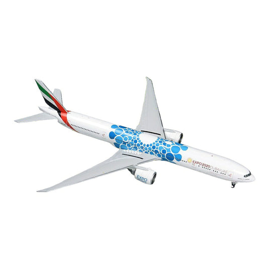 エミレーツ Emirates ボーイング 777-300ER ブルー EXPO 2020 特別塗装 / GeminiJets 1/200 飛行機模型 旅客機
