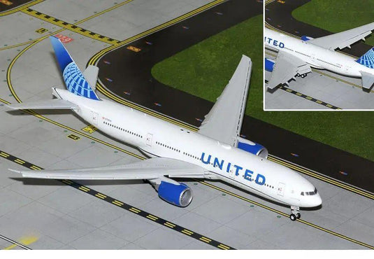 ユナイテッド航空 United Airlines ボーイング 777-200ER N798UA フラップダウン仕様 / GeminiJets 1/200 飛行機模型 旅客機