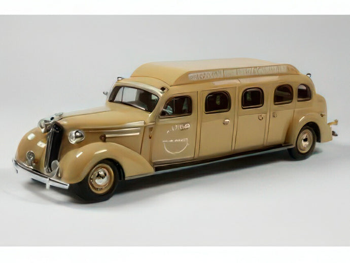 【予約】2025年発売予定CHEVROLET - LIMOUSINE - CAPITOL AUTOBUS COMPANY - POTTSVILLE - PINEGROVE - HARRISBURG - 1936 - BEIGE/GOLDVARG 1/43ミニカー