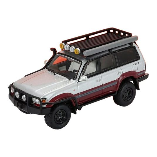 Toyotaトヨタ ランドクルーザー 80 1991 シルバー/レッド / GCD 1/64 ミニカー
