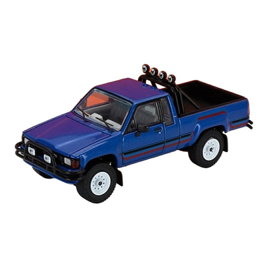 Toyotaトヨタ Hilux SR5 Xtra Cab ピックアップ 1985 ブルー / GCD 1/64 ミニカー トラック模型