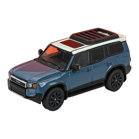 Toyotaトヨタ ランドクルーザー プラド 250 2024 ブルー ホワイト / GCD 1/64 ミニカー