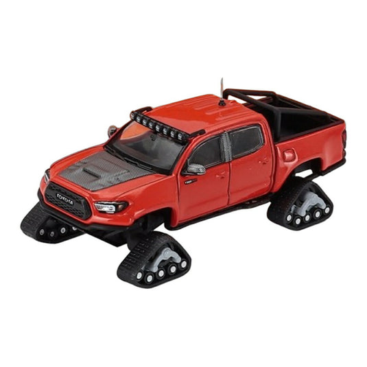 Toyotaトヨタ Tacomaタコマ ピックアップ プレランナー スノーモービル タンク仕様 2022 レッド / GCD 1/64 ミニカー