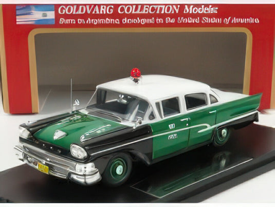 FORD USA - FORD CUSTOM 300 NEW YORK CITY POLICE DEPARTMENT 1958 - WHITE GREEN BLACK/GOLDVARG 1/43ミニカー