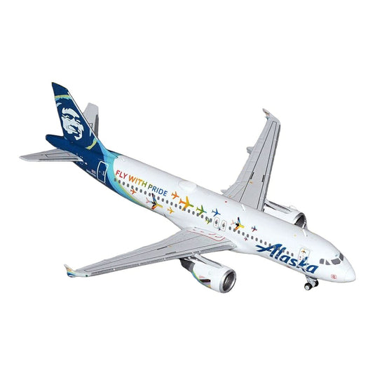 アラスカ航空 Alaska Airlines エアバス A320-200 「Fly With Pride」特別塗装 N854VA / Gemini 1/400 飛行機模型 旅客機