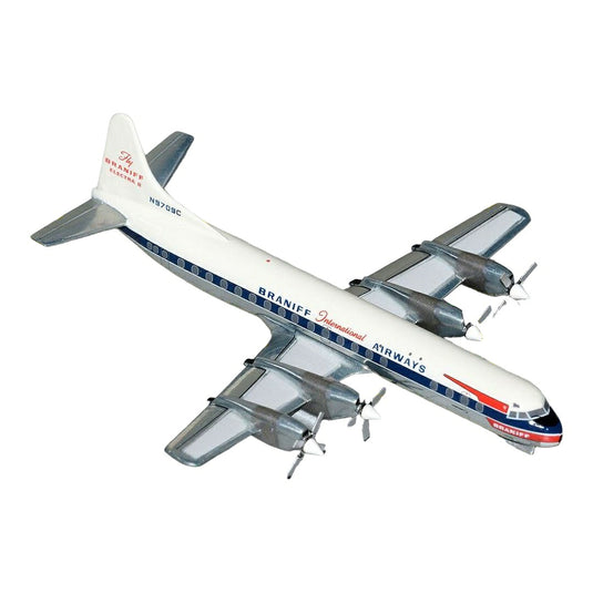 ブラニフ・インターナショナル航空 Braniff International Airways ロッキード L188A エレクトラ N9709C / Gemini 1/400 飛行機模型 旅客機