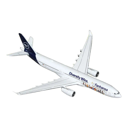 ルフトハンザ Lufthansa エアバス A330-300 D-AIKQ 「Fanhansa Diversity Wins」特別塗装 / GeminiJets 1/400 飛行機模型 旅客機