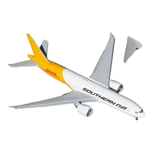 サザン・エア Southern Air ボーイング 777-200LRF DHL塗装 フラップダウン仕様 N775SA / GeminiJets 1/400 飛行機模型 貨物機