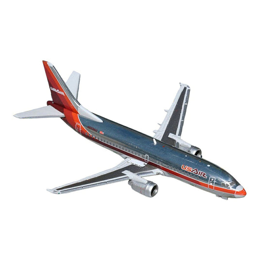 USエアー USAir ボーイング 737-300 1980年代 ポリッシュ塗装 N523AU / Gemini 1/400 飛行機模型 旅客機