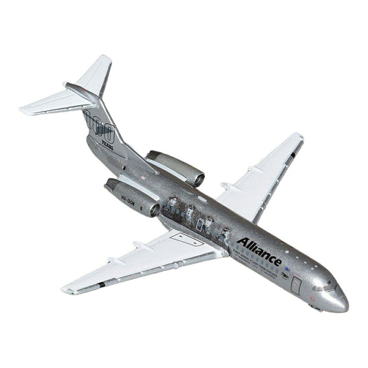 アライアンス航空 Alliance Airlines フォッカー 70 「ビッカーズ・ヴィミー 100周年」特別塗装 VH-QQW / GeminiJets 1/400 飛行機模型 旅客機