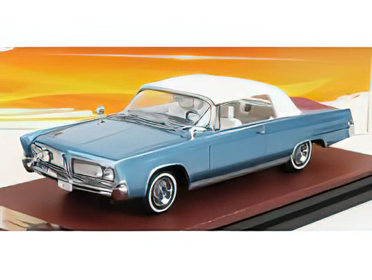 IMPERIAL CROWN CONVERTIBLE SOFT-TOP CLOSED 1964 NASSAU BLUE MET WHITE/GLM-MODELS 1/43ミニカー