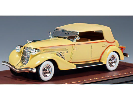 【予約】12月以降発売予定AUBURN 851 SUPERCHARGED PHAETON CABRIOLET CLOSED 1935 YELLOW/GLM-MODELS 1/43ミニカー