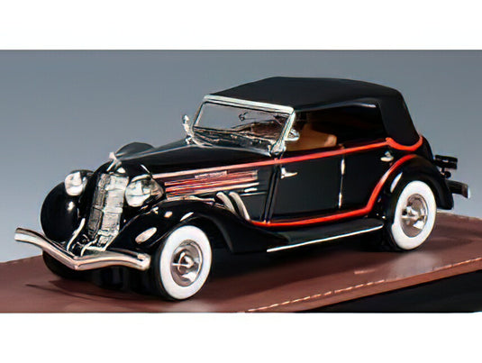 【予約】12月以降発売予定AUBURN 851 SUPERCHARGED PHAETON CABRIOLET CLOSED 1935 BLACK/GLM-MODELS 1/43ミニカー