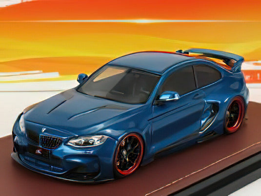 BMW 2-SERIES M235i DARWINPRO MTC BLACK SAILS WIDEBODY 2015 ESTORIL BLUE/GLM-MODELS 1/43ミニカー