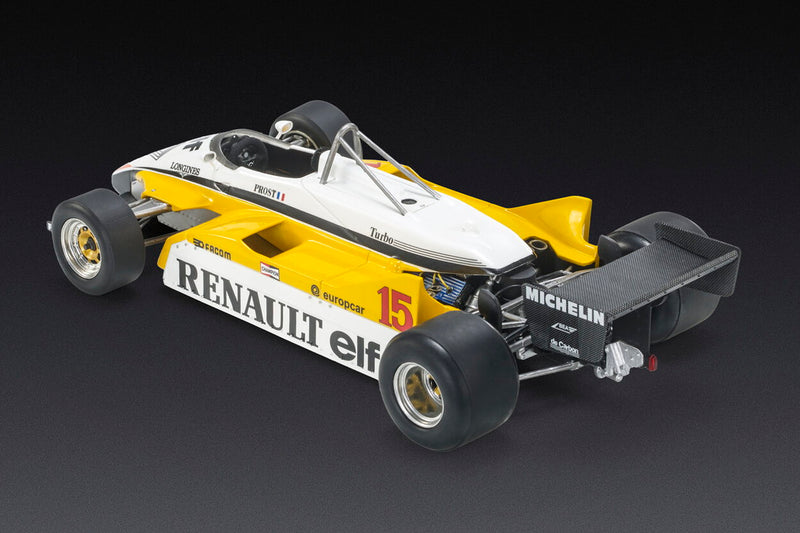 ギャラリービューアに画像をロードする, 【予約】RENAULT F1 RE30B V6 ターボ チーム RENAULT ELF N 15 シーズン 1982 アラン・プロスト ショーケース付き ホワイト イエロー ブラック/ GP Replicas 1/18 ミニカー
