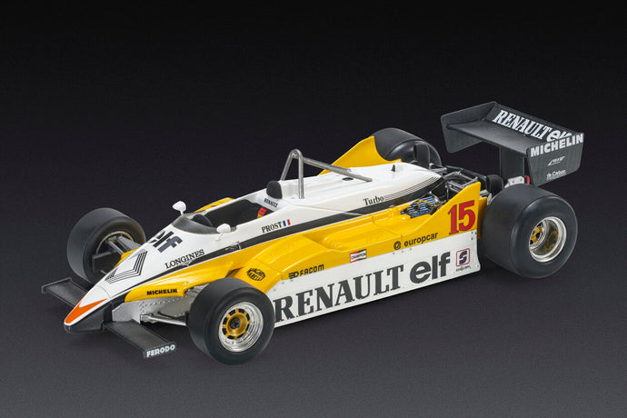 【予約】2025年発売予定RENAULT F1 RE 30B V6 TURBO N 15 SEASON 1982 A.PROST YELLOW WHITE/GP Replicas 1/18ミニカー