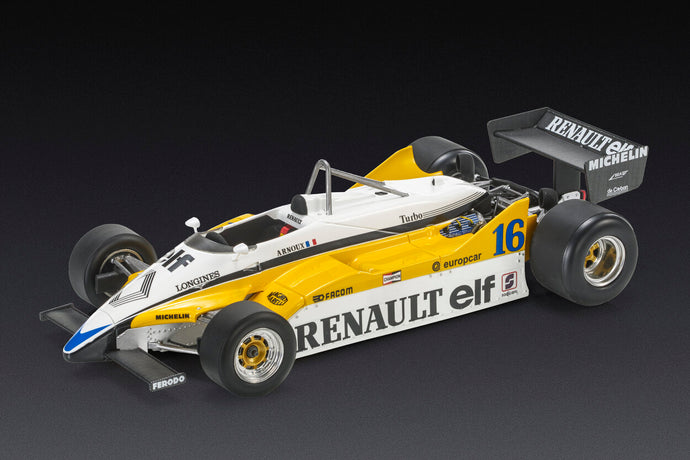 【予約】2025年発売予定RENAULT F1 RE 30B V6 TURBO N 16 SEASON 1982 R.ARNOUX YELLOW WHITE/GP Replicas 1/18ミニカー