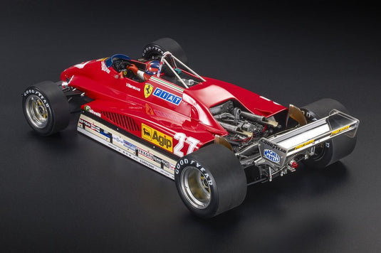 FERRARIフェラーリ - F1 126C2 N 27 BELGIUM ZOLDER GP - LAST QUALIFICATION -  フィギュア付き 1982 GILLES VILLENEUVE - RED /GP Replicas 1/12 ミニカー