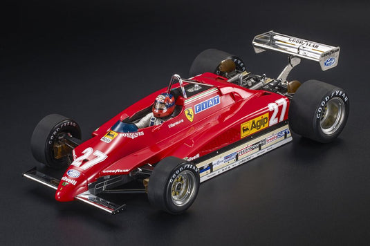 FERRARIフェラーリ - F1 126C2 N 27 BELGIUM ZOLDER GP - LAST QUALIFICATION -  フィギュア付き 1982 GILLES VILLENEUVE - RED /GP Replicas 1/12 ミニカー