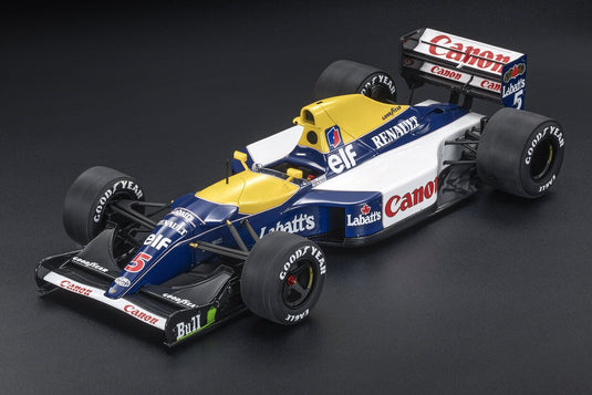 WILLIAMS F1 FW14B RENAULT N 5 WORLD CHAMPION POLE POSTITION FASTEST LAP AND WINNER BRITISH GP 1992 NIGEL MANSELL BLUE YELLOW WHITE/GP Replicas 1/12ミニカー