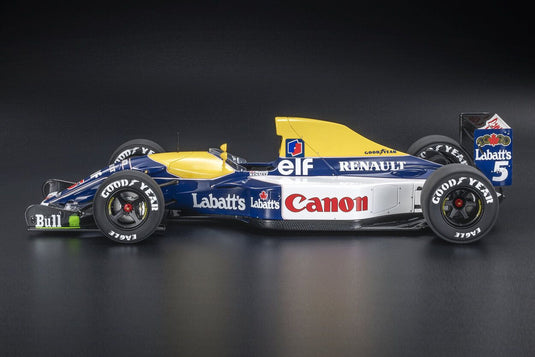 WILLIAMS F1 FW14B RENAULT N 5 WORLD CHAMPION POLE POSTITION FASTEST LAP AND WINNER BRITISH GP 1992 NIGEL MANSELL BLUE YELLOW WHITE/GP Replicas 1/12ミニカー