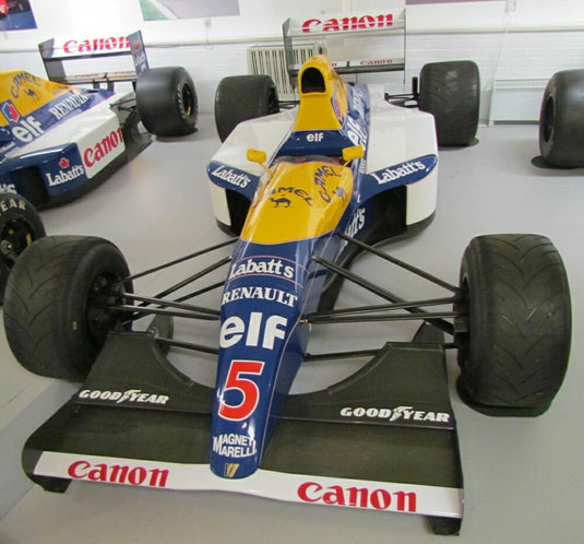 【予約】2026年発売予定WILLIAMS F1 RENAULT FW14 N 5 イギリスGP 1991 優勝車 (ドライバーフィギュア付) ナイジェル・マンセル＆アイルトン・セナ タクシーライド ブルーイエローホワイト / GP Replicas 1/12 ミニカー