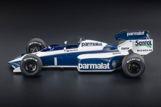 BRABHAM F1 BT53 パルマラット #1 カナダGP優勝 1984 ネルソン・ピケ ホワイト/ブルー / GP Replicas 1/18 ミニカー