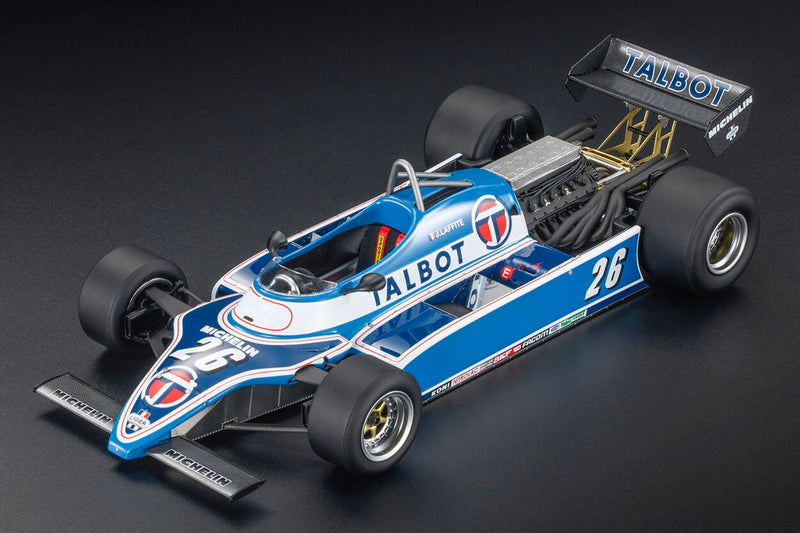 ギャラリービューアに画像をロードする, LIGIER F1 JS17 #26 デトロイトUSA GP 6位 1982 ジャック・ラフィット ライトブルー / GP Replicas 1/18 ミニカー
