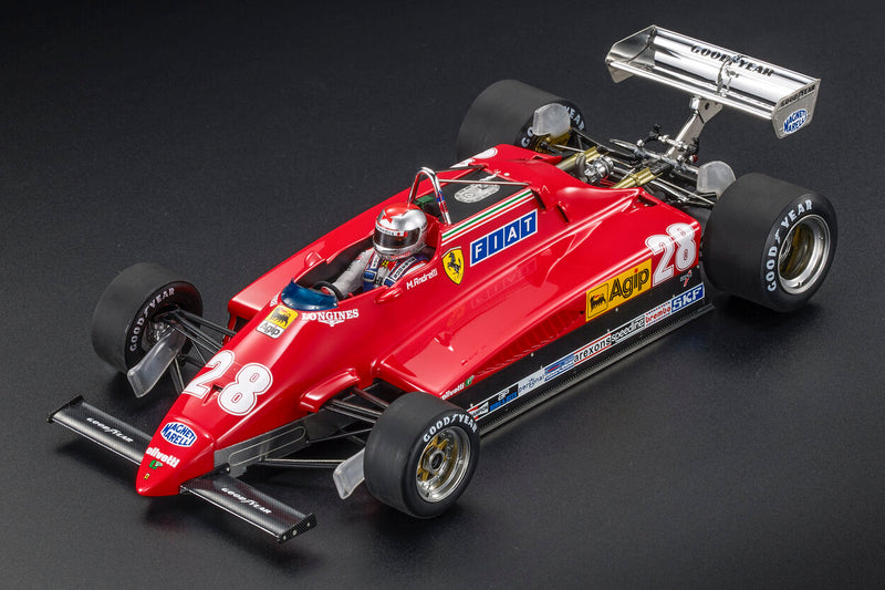 ギャラリービューアに画像をロードする, FERRARI  F1 126C2 N 28 POLE POSITION AND 3rd MONZA ITALY GP  フィギュア付き  1982 MARIO ANDRETTI - RED/GP Replicas 1/18ミニカー
