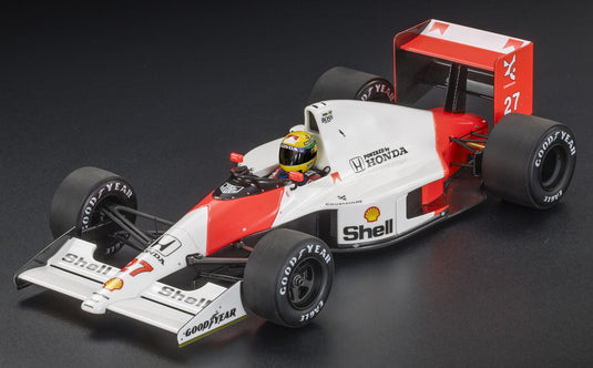 【予約】8-10月以降発売予定McLAREN F1 MP4/5B N 27 優勝 イタリア モンツァGP 1990 アイルトン・セナ パイロットフィギュア付 ホワイト レッド / GP Replicas 1/43 ミニカー