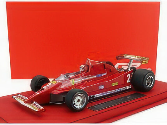 FERRARI F1 126C N 2 QUALIFYING ITALY IMOLA GP (with pilot figure) 1980 GILLES VILLENEUVE RED/GP Replicas 1/18ミニカー