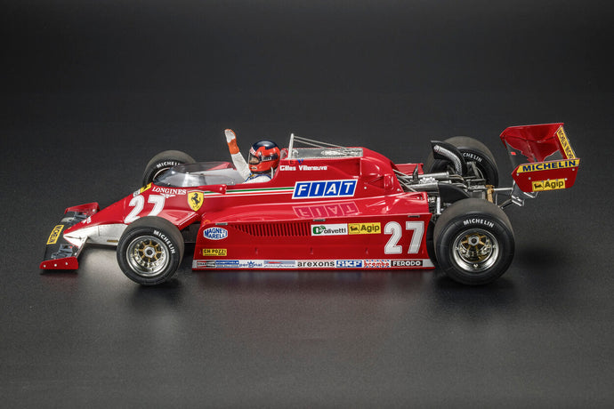 【予約】2025年発売予定FERRARI  F1  126CK N 27 WINNER MONACO GP フィギィア付き 1981 G.VILLENEUVE RED/GP Replicas 1/18ミニカー