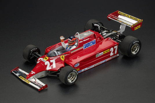 【予約】2025年発売予定FERRARI  F1  126CK N 27 WINNER MONACO GP フィギィア付き 1981 G.VILLENEUVE RED/GP Replicas 1/18ミニカー