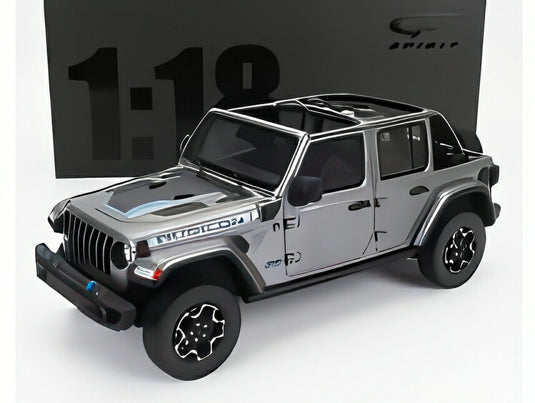 【予約】JEEP WRANGLER RUBICON 4xe 2021 グレーメタリック/ GT-SPIRIT 1/18 999台限定ミニカー
