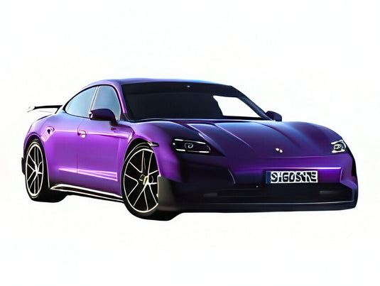 【予約】PORSCHE TAYCAN TURBO 2023 パープル/ GT-SPIRIT 1/18 ミニカー