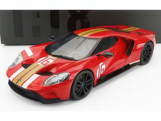 FORD USA GT HERITAGE EDITION N 16 ALAN MANN 2022 RED GOLD/GT SPIRIT 1/18ミニカー