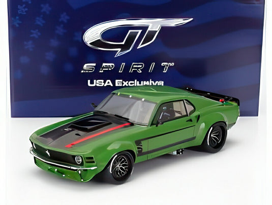 FORD USA マスタング ボス427 ワイドボディ by RUFFIAN クーペ 1970 グリーンブラック/ GT-SPIRIT 1/18 500台限定ミニカー
