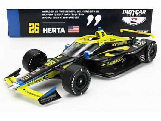 HONDA  TEAM ANDRETTI AUTOSPORT N 26 INDY 500 INDYCAR SERIES 2023 COLTON HERTA  BLACK YELLOW/Greenlight 1/18ミニカー