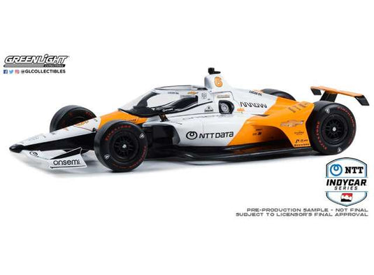 2023 #6 フェリックス・ローゼンクヴィスト Arrow McLaren NTT DATA Onsemi (Arrow McLaren 60周年記念 トリプルクラウン アコレード インディアナポリス500カラー) NTT インディカー ホワイトオレンジ/Greenlight 1/18ミニカー