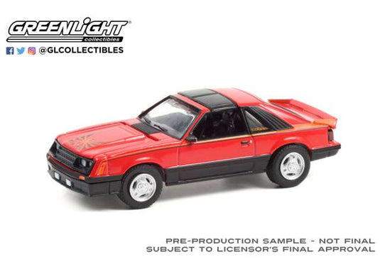 1981 フォード マスタング コブラ レッド Muscle Series 25 ミニカー / Greenlight 1/64 ミニカー